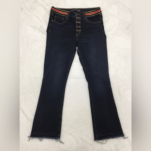Veronica Beard Carolyn Baby Boot High Rise Stretch Tuxedo Waist Jeans SZ 27 - Picture 4 of 12